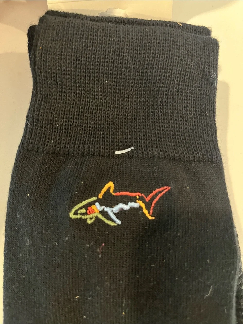 Greg Norman Collection Black Striped Dress Socks with Red Toe Shoe Size 8-12